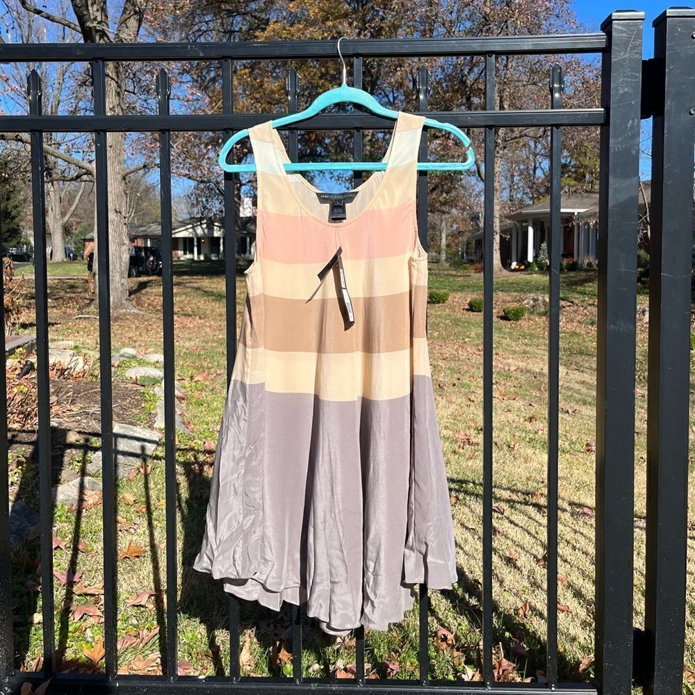 Marc by Marc Jacobs Simone Silk Striped Swing Dress NWT - Picture 7 of 11